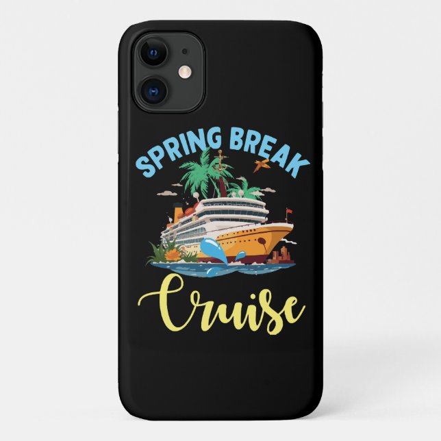 Capa Para iPhone 11 Cruzeiro de Férias de Primavera (Verso)