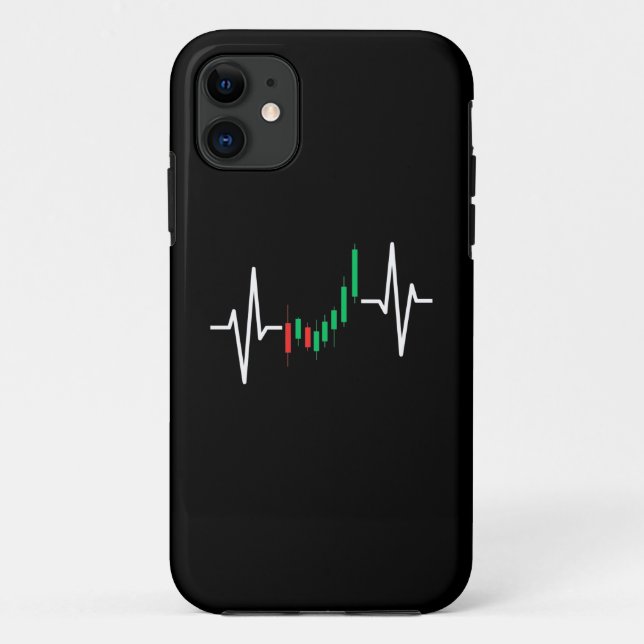 Capa Para iPhone 11 Crypto Candlestick Heartbeat EKG: Comercialização  (Verso)