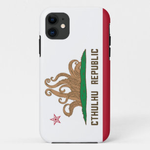 Capa Para iPhone 11 Cthulhu República da Califórnia Flag Lovecraft