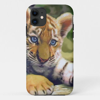 Capa Para iPhone 11 Cubo-Tigre da natureza