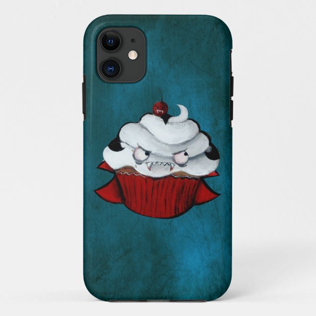Capa Para iPhone 11 Cupcake doce do vampiro (Verso)