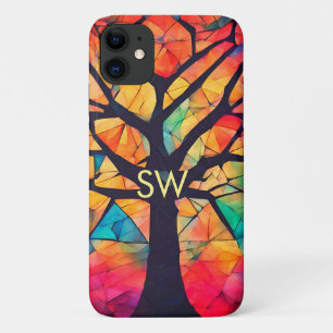 Capa Para iPhone 11 cura geométrica colorida coach de yoga adicionar l
