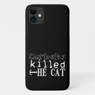 Capa Para iPhone 11 Curiosidade matou o Cat Popular Proverb Black iPC