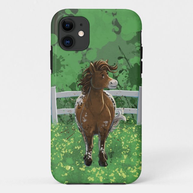 Capa Para iPhone 11 Cute Appaloosa Pony (Verso)