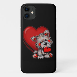 Capa Para iPhone 11 cute dog with heart cell phone case/cover Case-Mat