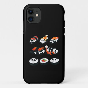 Capa Para iPhone 11 Cute Panda Sushi Abraço Maki Amante Divertido Kawa