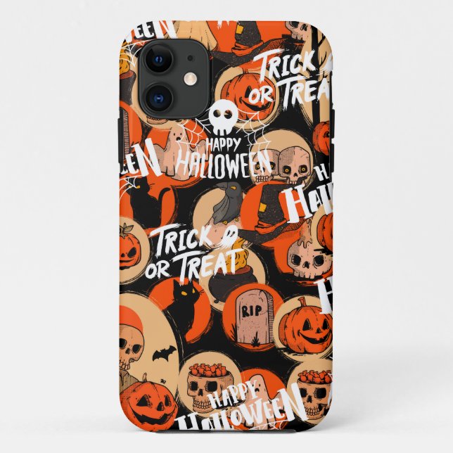 Capa Para iPhone 11  Cute & Scary Halloween Spooky vibes  (Verso)