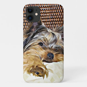 Capa Para iPhone 11 Cute Teacup Yorkie Yorkshire Terrier Arte Digital