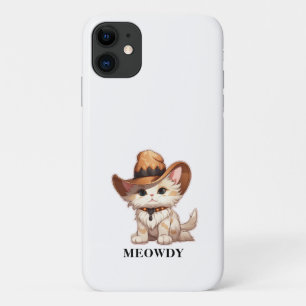 Capa Para iPhone 11 Cuteness Overload Meowdy Western Cat