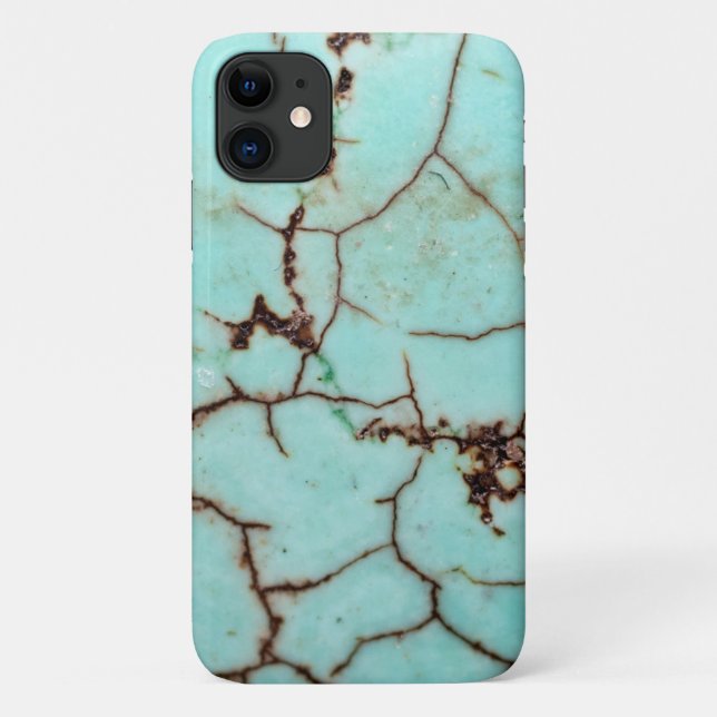 Capa Para iPhone 11 Da Série Gemstone - Turquesa Quebrada (Verso)