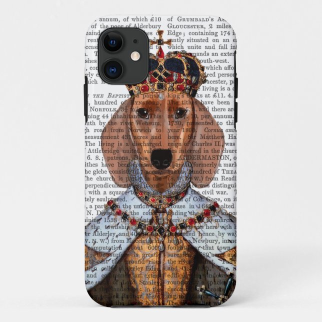 Capa Para iPhone 11 Dachshund Queen 2 (Verso)
