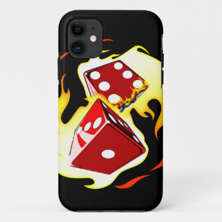 Capa Para iPhone 11 Dados flamejantes