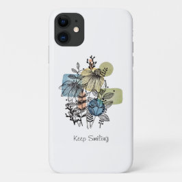 Capa Para iPhone 11 Daisy Doodle Em Tinta E Aquarela