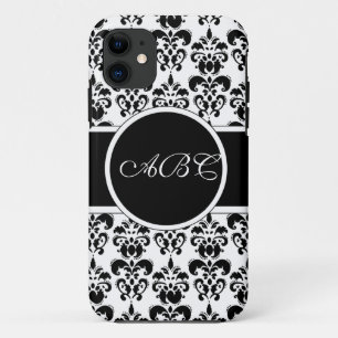 Capa Para iPhone 11 damasco preto