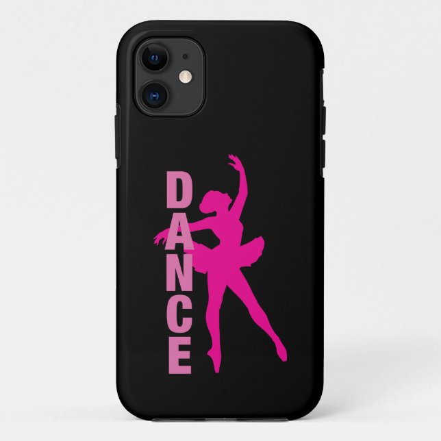 Capa Para iPhone 11 Dança Ballerina Rosa Quente (Verso)