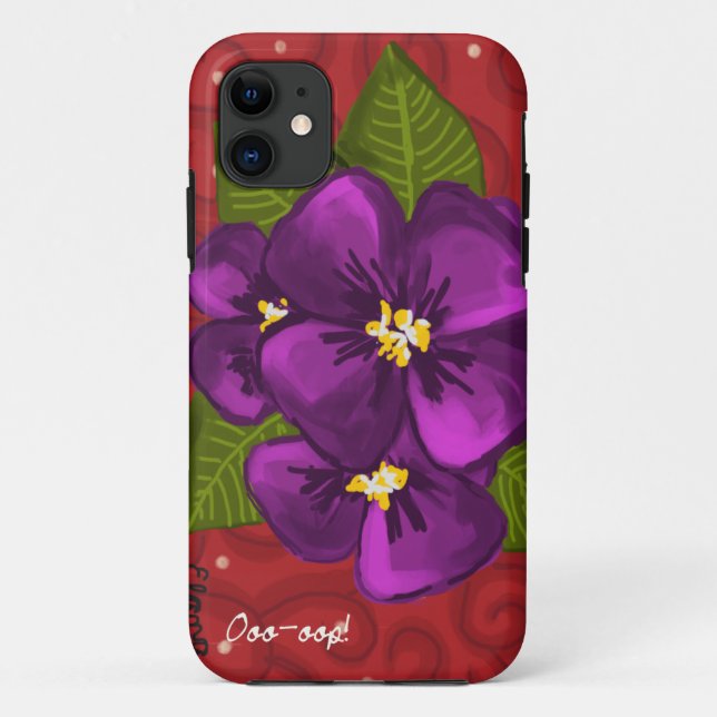 Capa Para iPhone 11 Dança da violeta africana (Verso)