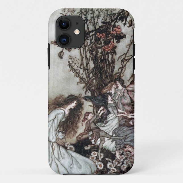 Capa Para iPhone 11 Dança feericamente de Peter Pan em jardins de (Verso)
