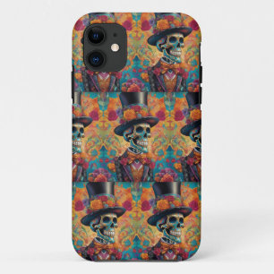 Capa Para iPhone 11 Dapper Skeleton Elegance: Dia dos Mortos