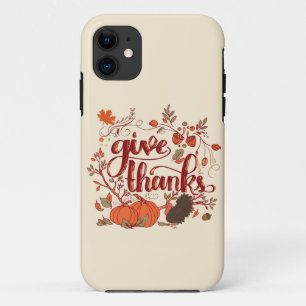 Capa Para iPhone 11 Dê aos Obrigados a colheita de outono, Ação de Gra