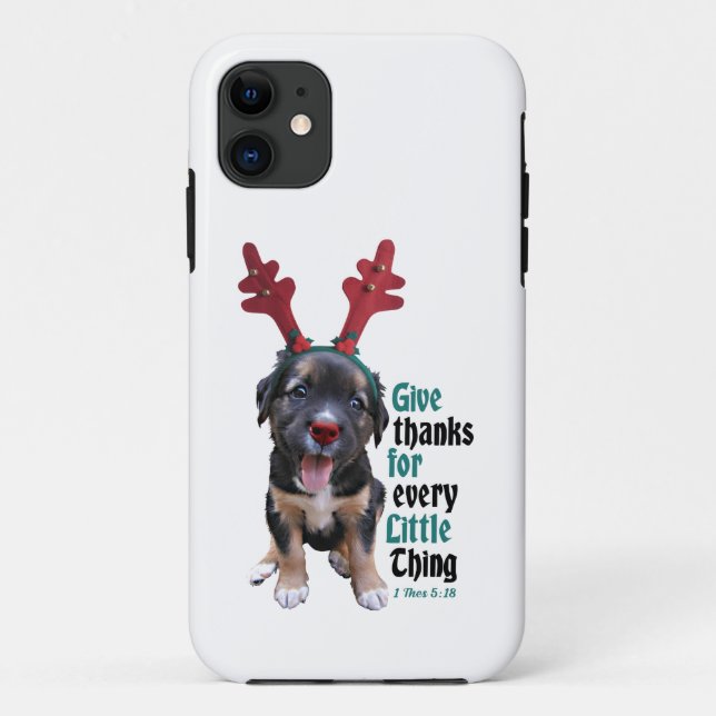 Capa Para iPhone 11 Dê Obrigados para cada coisinha (Verso)