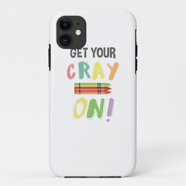 Capa Para iPhone 11 De Volta À Professora Entra No Crayon (Verso)