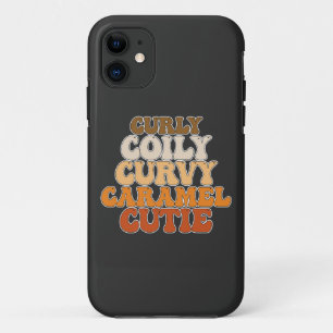 Capa Para iPhone 11 Décima Junta Coily Curvy Caramel Cutie