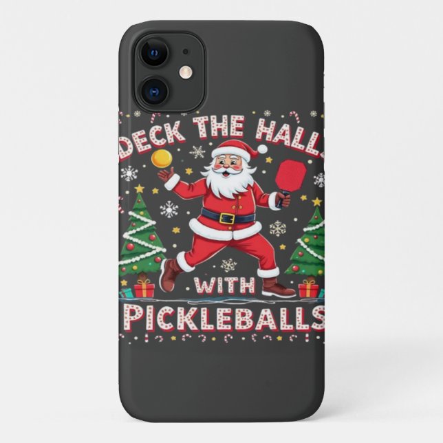 Capa Para iPhone 11 Decore Os Corredores Com Pickleballs  (Verso)