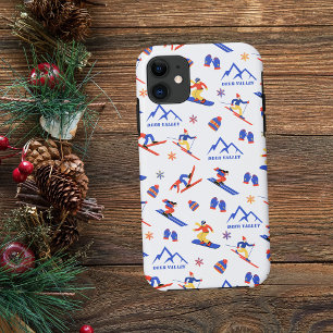 Capa Para iPhone 11 Deer Valley Utah Wasatch Ski Patterno de Snowboard