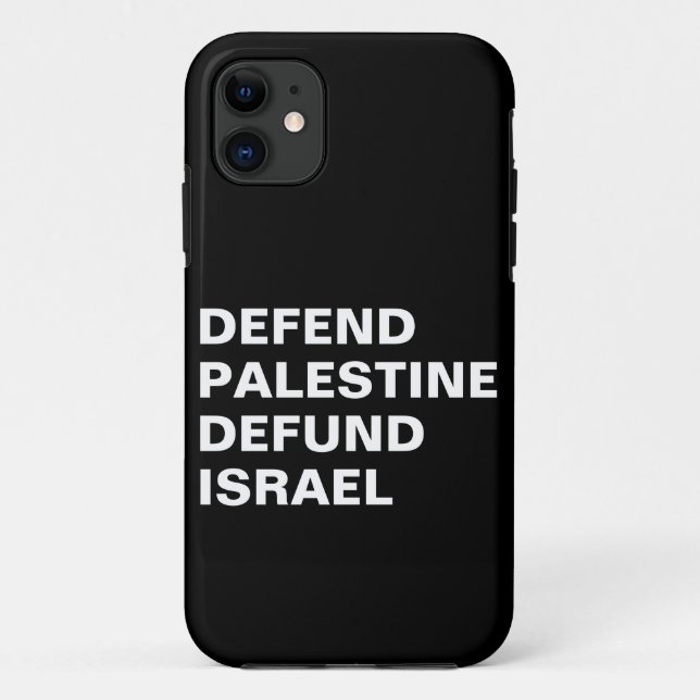 Capa Para iPhone 11 Defender Palestina Destituir Israel - Anti-Israel (Verso)
