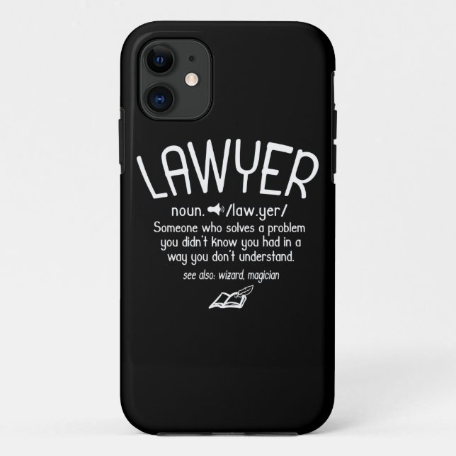 Capa Para iPhone 11 Definição de Advogado Funny (Verso)