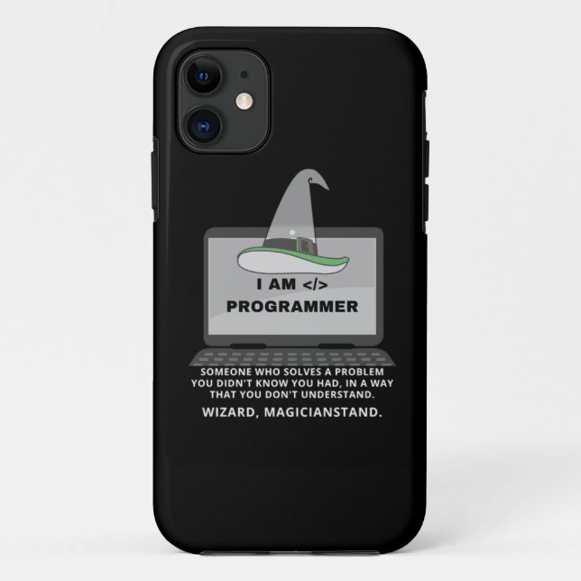 Capa Para iPhone 11 Definição engraçada do programador (Verso)