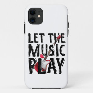 Capa Para iPhone 11 Deixe A Música Tocar Violão Elétrico