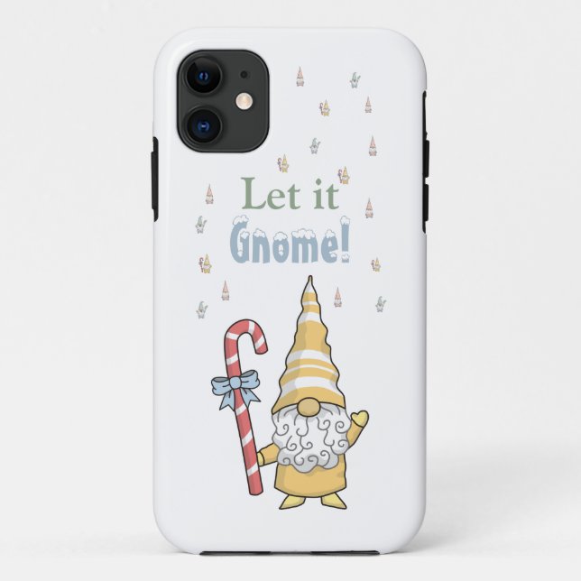 Capa Para iPhone 11 Deixe-o Gnome Snow Cute Modern Winter Case-Mate iP (Verso)