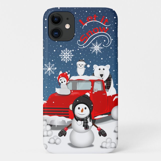 Capa Para iPhone 11 Deixe-o nevar (Verso)