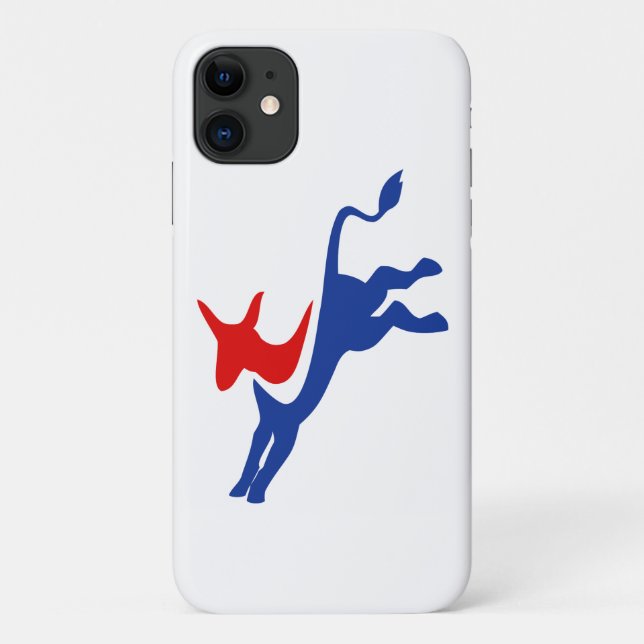 Capa Para iPhone 11 Democrata Donkey (Verso)