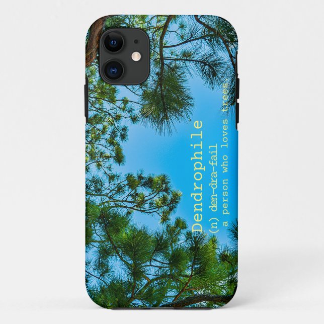 Capa Para iPhone 11 "Dendrophile" significa cor de texto personalizada (Verso)