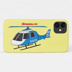 Capa Para iPhone 11 Departamento de polícia fofo helicóptero desenhos