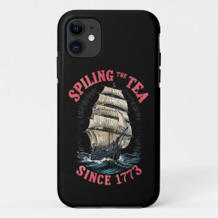 Capa Para iPhone 11 Derramando o Chá Desde 1773 4 de Julho