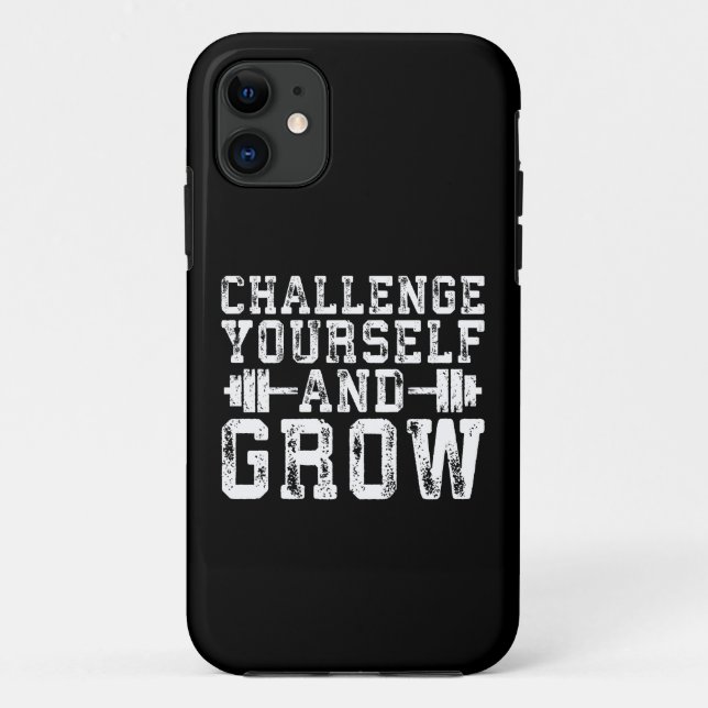 Capa Para iPhone 11 Desafie-se e cresça - Inspiração (Verso)