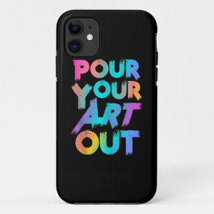Capa Para iPhone 11 Descarte A Sua Arte Pintura Artista Pintura Acríli