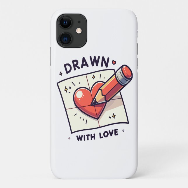 Capa Para iPhone 11 Desenho com amor (Verso)