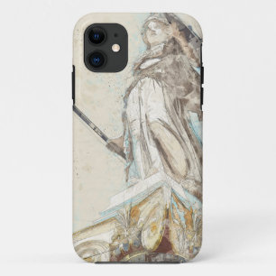 Capa Para iPhone 11 Desenho da Estátua de Athena