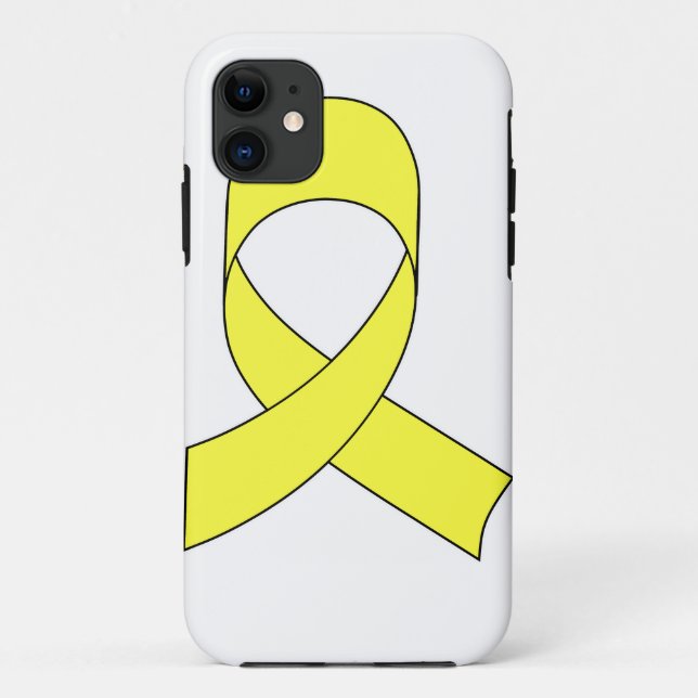 Capa Para iPhone 11 Desenho da Fita Amarela (Verso)