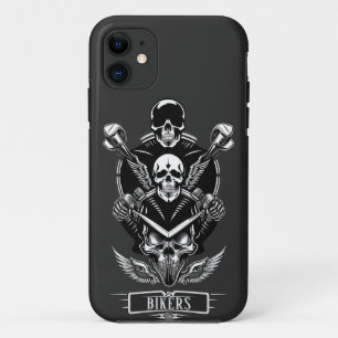 Capa Para iPhone 11 Desenho de Caveira Gótica