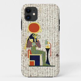 Capa Para iPhone 11 Desenho de Hieróglifos do Deus Egípcio Antigo Hóru