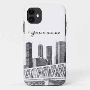 Capa Para iPhone 11 Desenho do Lápis da Ponte Metro