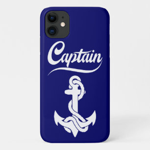 Capa Para iPhone 11 Desenho Náutico Âncora Barco à Vela Capitão