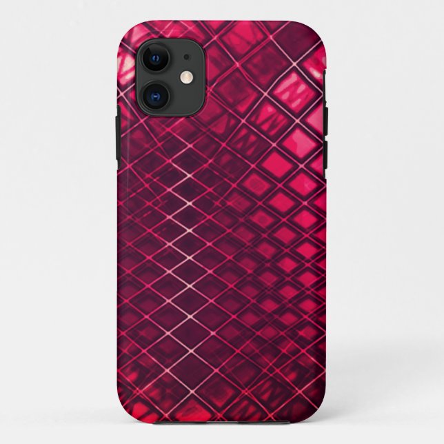 Capa Para iPhone 11 Desenho vermelho esboçado de uma juta curvada (Verso)