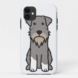 Capa Para iPhone 11 Desenhos animados do cão do Schnauzer diminuto
