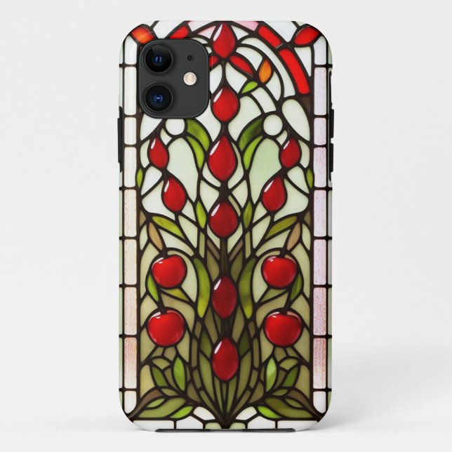 Capa Para iPhone 11 Desenhos Florais e Geométricos Vibrantes (Verso)